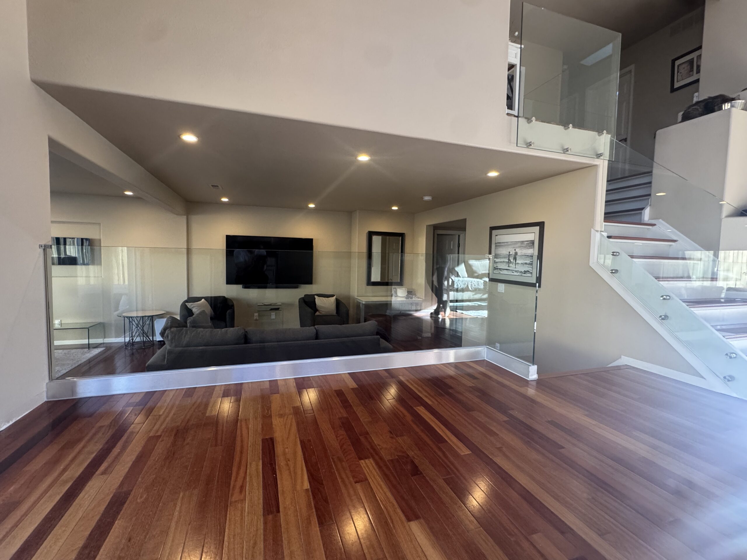 Custom glass railings in Colorado homes